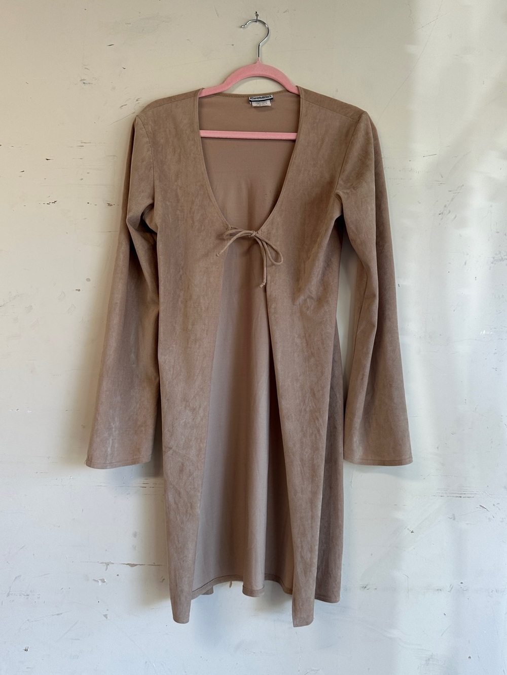 Vintage Y2K duster jacket faux suede by evolution made in USA